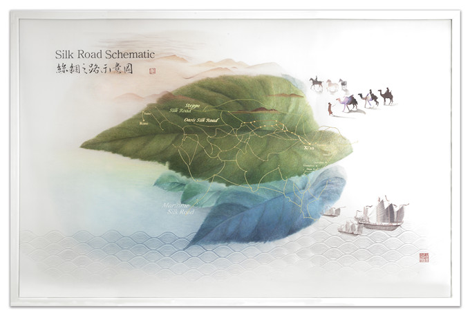 愛濤文化創意設計大型蘇繡《絲綢之路》參展米蘭世博會受到高度關注