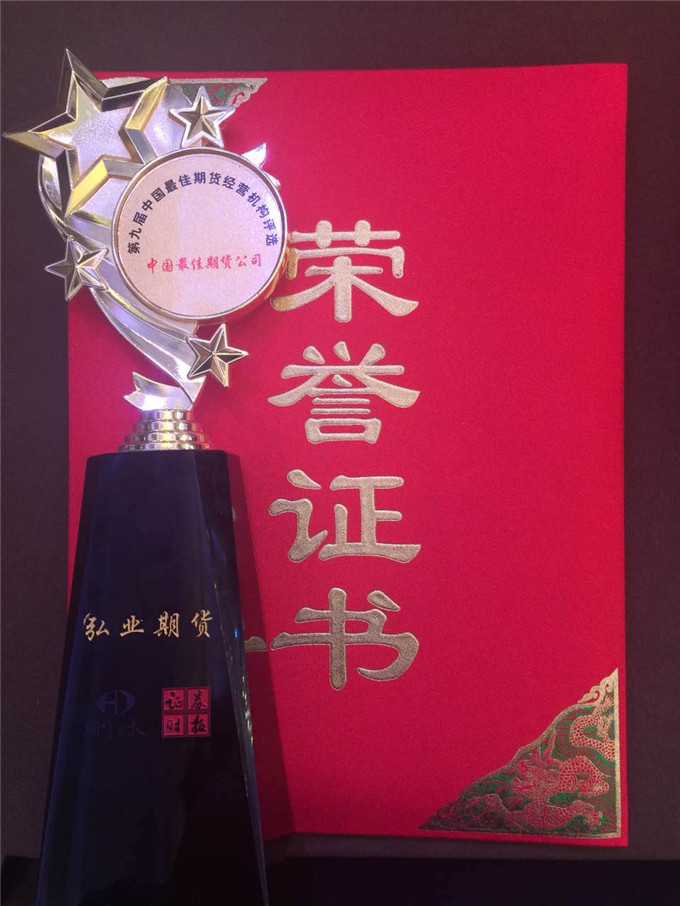 弘業期貨斬獲“中國最佳期貨公司”等七大獎項